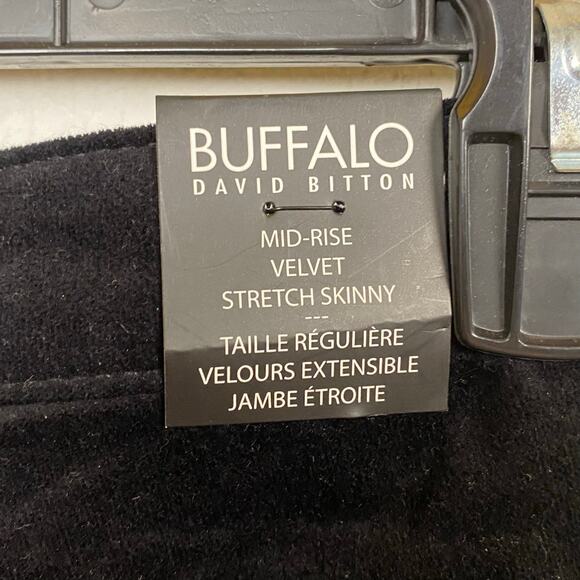 Buffalo David Bitton Women's Marvel Velvet Mid Rise Stretch Skinny Pant Size 12 - Picture 6 of 12